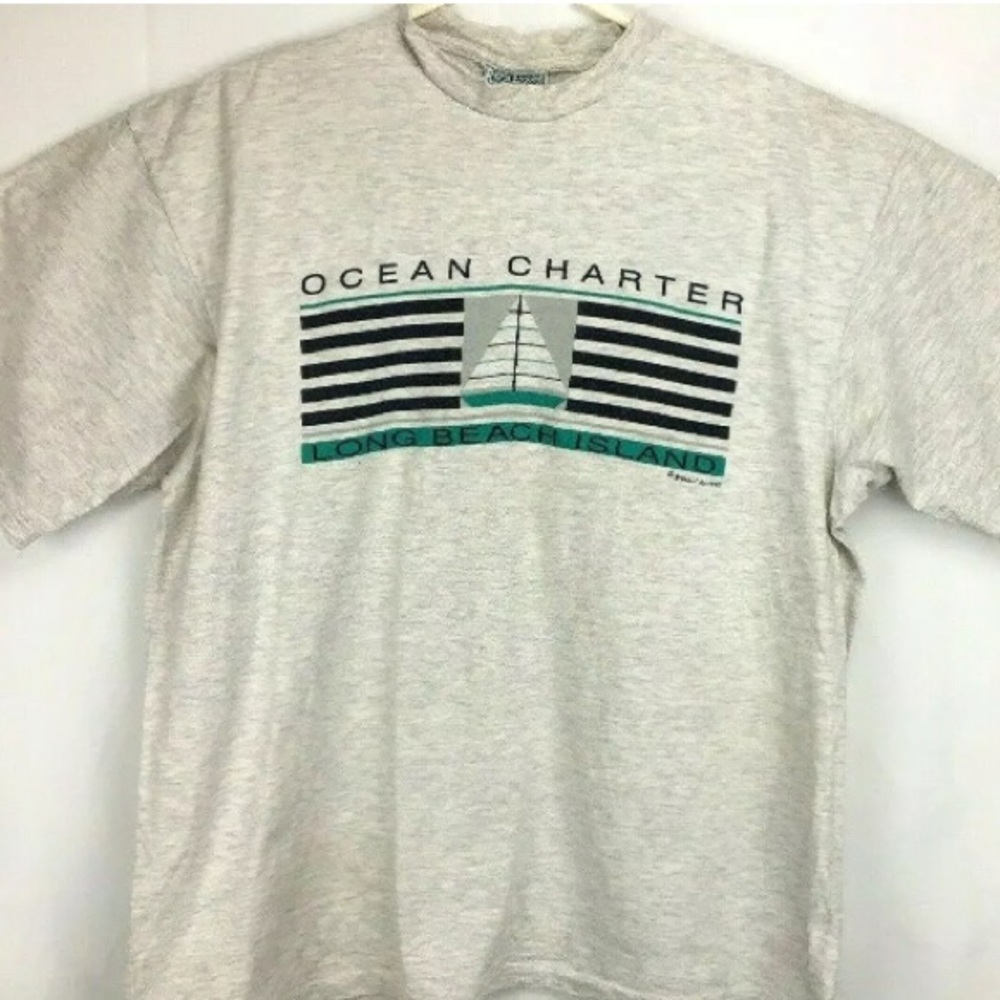 Vintage 1990 Ocean Charter Breezin’ Up T-Shirt XL